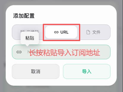 导入URL订阅